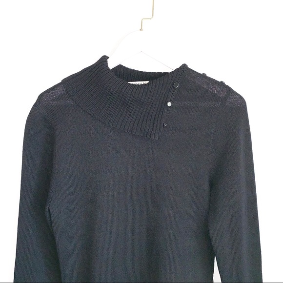 St. John Black Sweater Dress PERFECT! - Picture 8 of 8